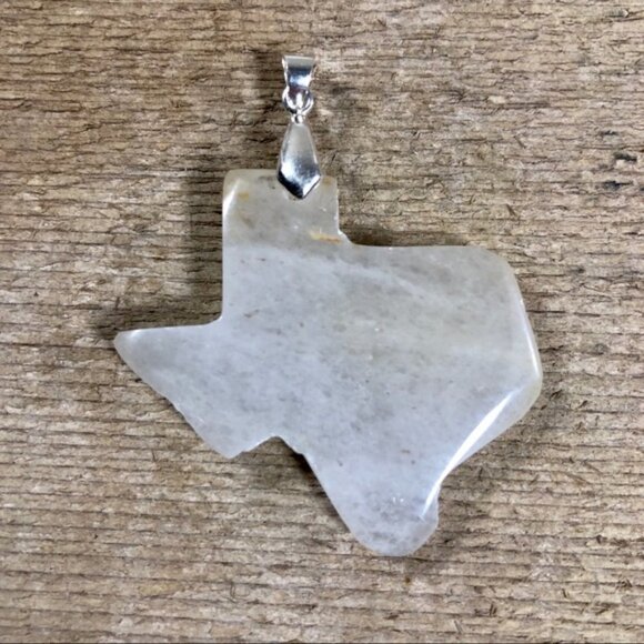 Handcrafted Texas Shaped Agate Pendant - Picture 1 of 4